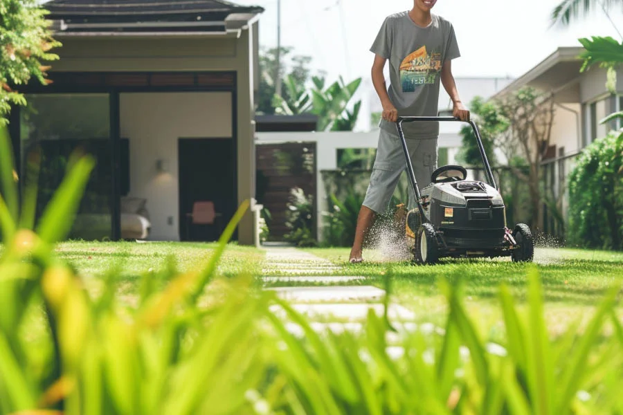 electric mulching mower